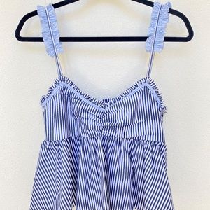 Zara TRF Tank || Blue and White Striped || Size: Small ||